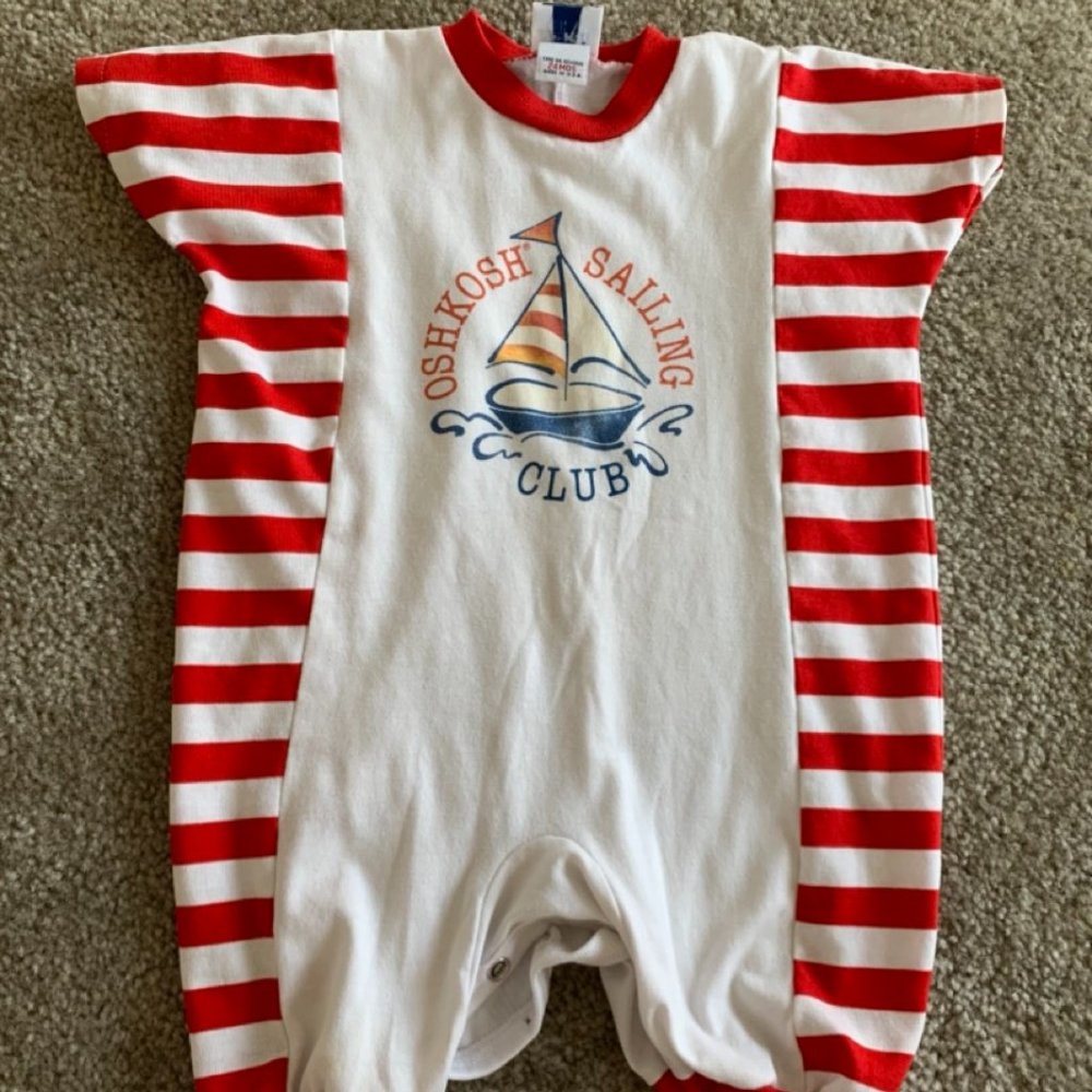 Vintage OshKosh Romper Made In USA 24 Months